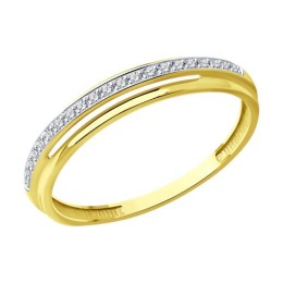 Кольцо из желтого золота с бриллиантами 53-210-01897-1
