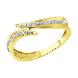 Кольцо из желтого золота с бриллиантами 53-210-01900-1