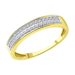 Кольцо из желтого золота с бриллиантами 53-210-01922-1