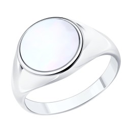 Кольцо из серебра с перламутром 83010176