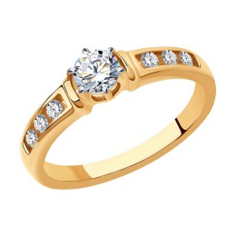 Кольцо из золота с бриллиантами 9010085-36
