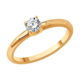 Кольцо из золота с бриллиантом 9010114-37