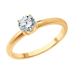 Кольцо из золота с бриллиантом 9010128-67