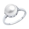 Кольцо из серебра с жемчугом 92014189