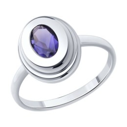 Кольцо из серебра с иолитом 92014267