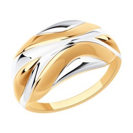 Кольцо из золочёного серебра 93-110-00927-1
