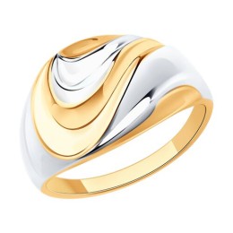 Кольцо из золочёного серебра 93-110-00929-1