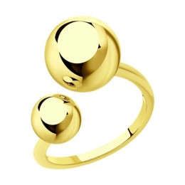 Кольцо из золочёного серебра 93-110-01477-2