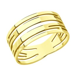 Кольцо из золочёного серебра 93-110-01608-2