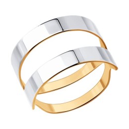Кольцо из золочёного серебра 93-110-01665-1