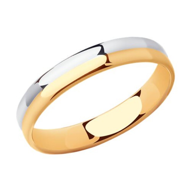 Обручальное кольцо их золочёного серебра 93-111-01453-1