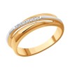 Кольцо из золочёного серебра с бриллиантами 93-210-01746-1