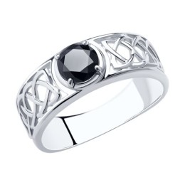 Кольцо из серебра с фианитом 94-110-00956-1