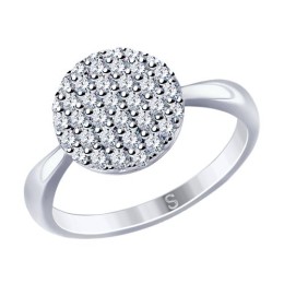 Кольцо из серебра с фианитами 94-110-01214-1