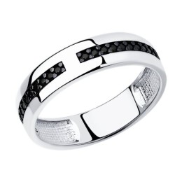 Кольцо из серебра с фианитами 94-110-01277-1