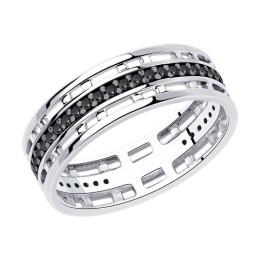 Кольцо из серебра с фианитами 94-110-01310-1