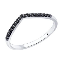 Кольцо из серебра с фианитами 94-110-01511-1