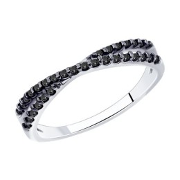 Кольцо из серебра с фианитами 94-110-01512-1