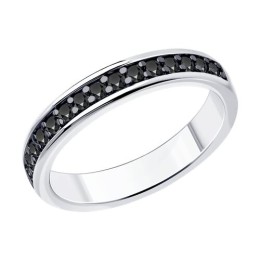 Кольцо из серебра с фианитами 94-110-01549-1