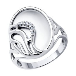 Кольцо из серебра с фианитами 94-110-01560-1