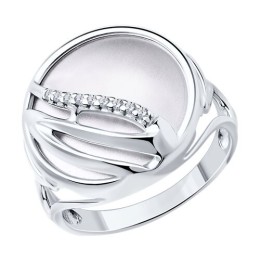 Кольцо из серебра с фианитами 94-110-01623-1