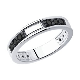 Кольцо из серебра с фианитами 94-110-01632-1