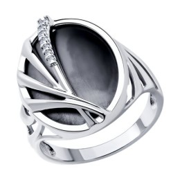 Кольцо из серебра с фианитами 94-110-01654-1