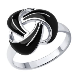 Кольцо из серебра с эмалью 94-110-01658-1