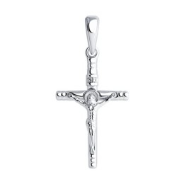 Подвеска из серебра Крест католический 94-131-02038-1