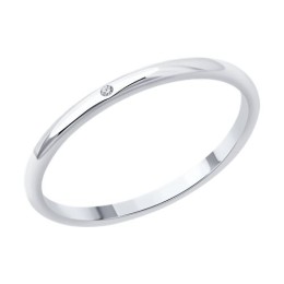Кольцо из серебра с бриллиантом 94-210-02035-1
