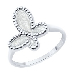Кольцо из серебра с эмалью 94014032