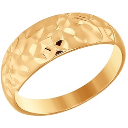 Кольцо из золота с алмазной гранью 011327