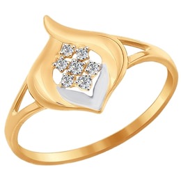 Кольцо из золота с фианитами 016969
