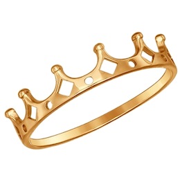 Кольцо-корона из золота без вставок 017172