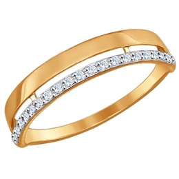 Кольцо из золота с фианитами 017185
