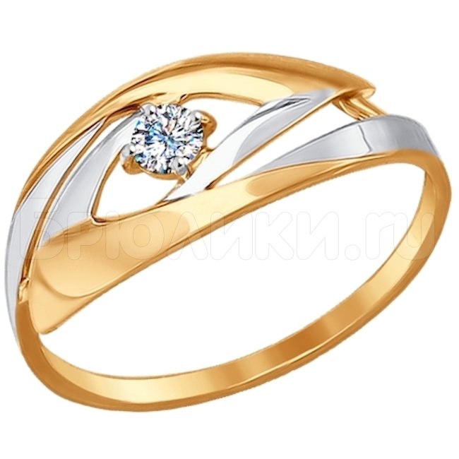Кольцо из золота с фианитом 017236