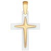 Крест из золота с керамической вставкой 034978