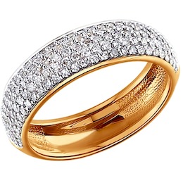 Золотое кольцо c бриллиантами 1010255