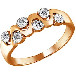 Кольцо из золота с бриллиантами 1010346