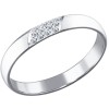 Обручальное кольцо из белого золота с бриллиантами 1010434