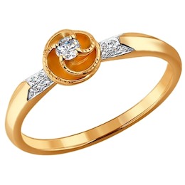 Кольцо из золота с бриллиантами 1010885