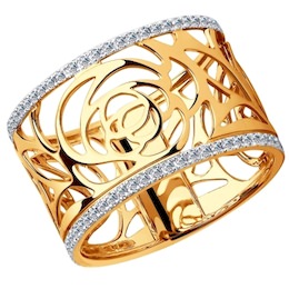 Кольцо из золота с бриллиантами 1011135
