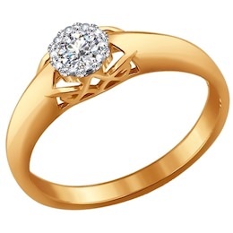 Кольцо из золота с бриллиантами 1011161