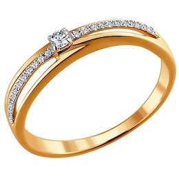 Кольцо из золота с бриллиантами 1011320