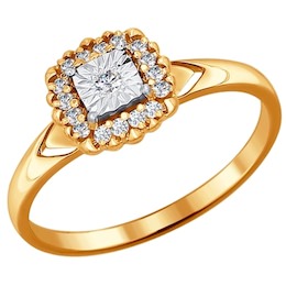 Кольцо из золота с бриллиантами 1011337