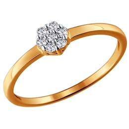Помолвочное кольцо из золота с бриллиантами 1011356