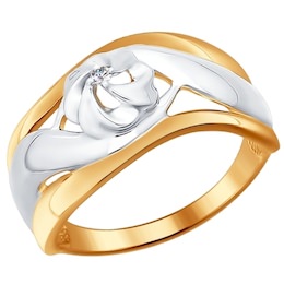 Кольцо из золота с бриллиантом 1011412
