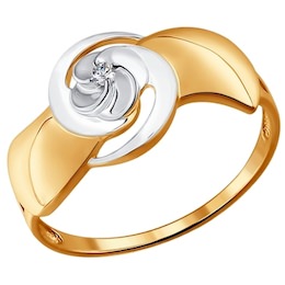 Кольцо из золота с бриллиантом 1011420