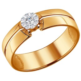 Кольцо из золота с бриллиантами 1011424