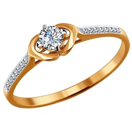 Кольцо из золота с бриллиантами 1011438